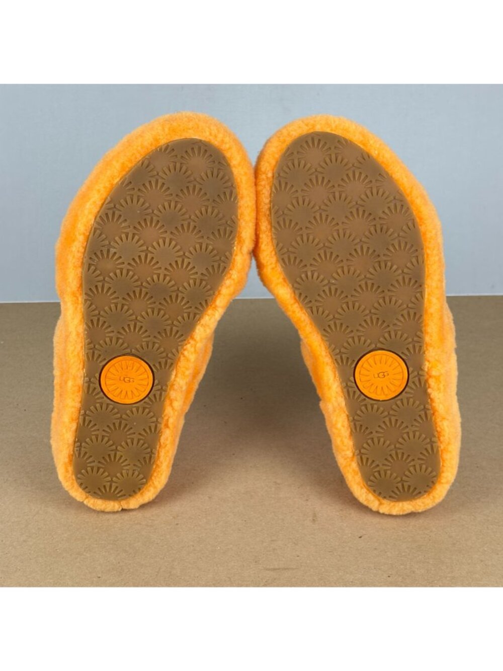 UGG Oh Yeah Slingback Slippers Womens 7 Orange Sheepskin Casual Comfort - Picture 7 of 9